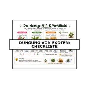 Düngung von Exoten: Checkliste 1